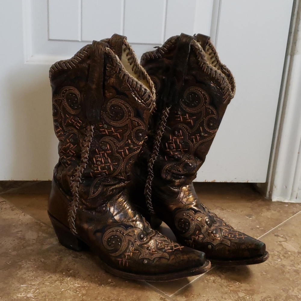 Corral Cowboy Boot matalic bronze